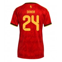 Stroje piłkarskie Belgia Amadou Onana #24 Koszulka Podstawowej dla damskie MŚ 2026 Krótki Rękaw